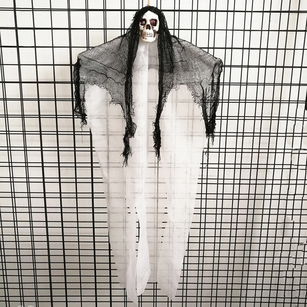 

Skull Hanging Ghost White Decor Decoration Decorations Halloween Party