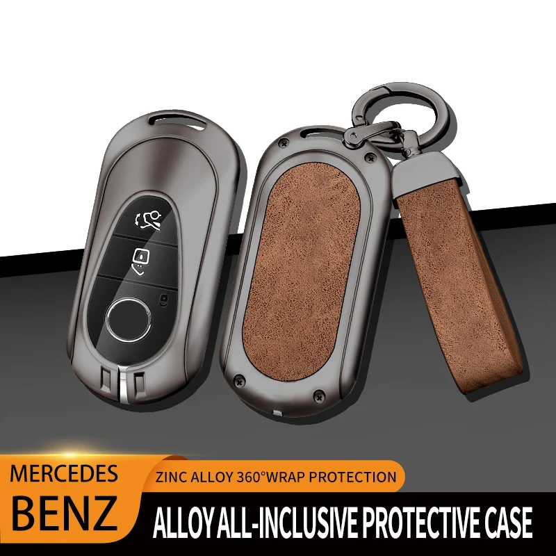 Car Flip Key Case Cover Shell For Mercedes Benz A B C E S Class S400L CLA CLS GLC GLE GLS EQE EQS AMG