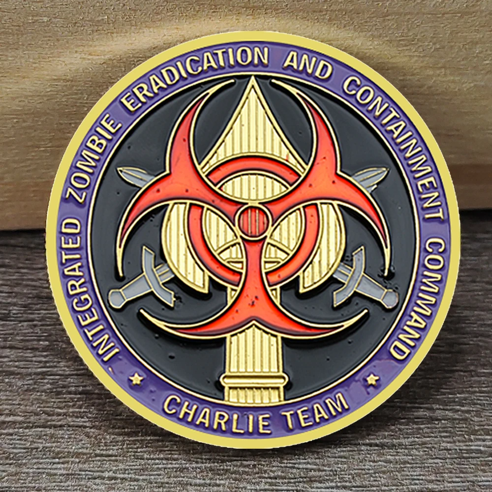 عملة تذكارية لقيادة الزومبي والقضاء على الاحتواء، عملة تحدي فريق تشارلي، هدية العيد #1