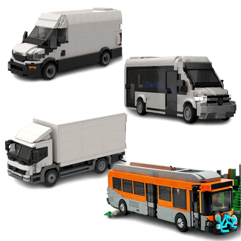 

Spot MOC-130692 Truck, van, bus and other DIY small particle assembly building blocks educational toy model gift set ornaments