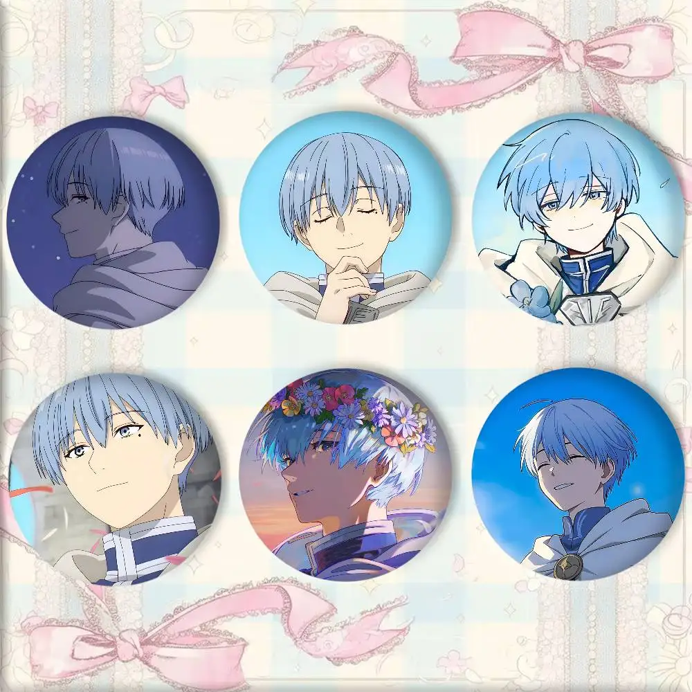 Anime Characters Cartoon Himmel Badge Round Art Brooch Clothes Backpack Accessories Lapelnd Laserh