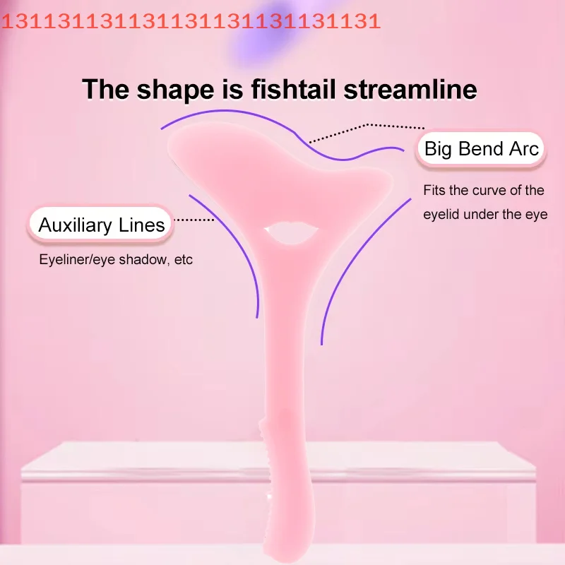 Para puntas de ala precisas, ayuda para dibujar, plantilla de delineador de ojos de silicona multifuncional, asistente de lápiz labial reutilizable, deflector de maquillaje