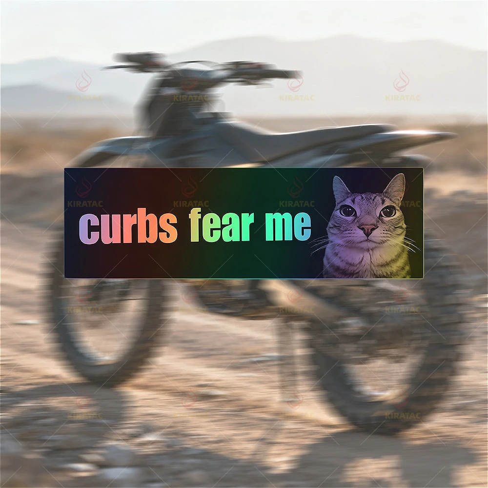 

"Curbs Fear Me" Vinyl Sticker, Waterproof Decal for Motorcycle, Car, Truck, SUV, Body, Windows, Windshield, Fuel Tank & Scooter