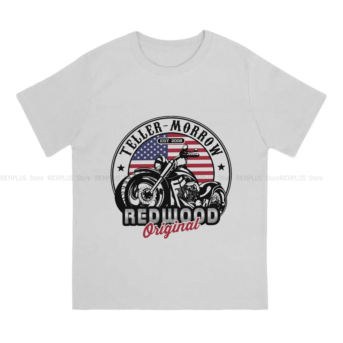 Sons Of Anarchy Creative TShirt for Men Teller-Morrow California Motorcycles Round Neck Polyester T Shirt Birthday Gifts Tops