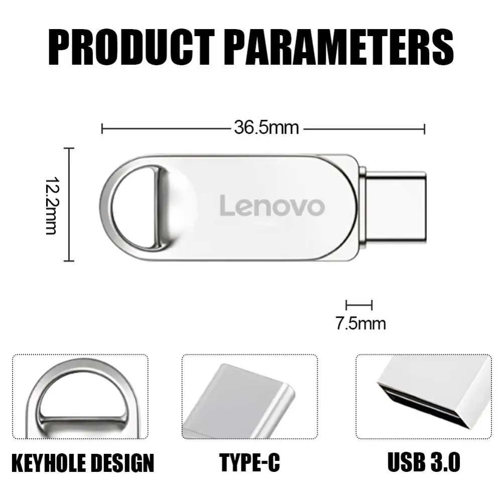 USB-флеш-накопитель Lenovo USB 3,0, OTG, 512 ГБ, 256 ГБ, 128 ГБ