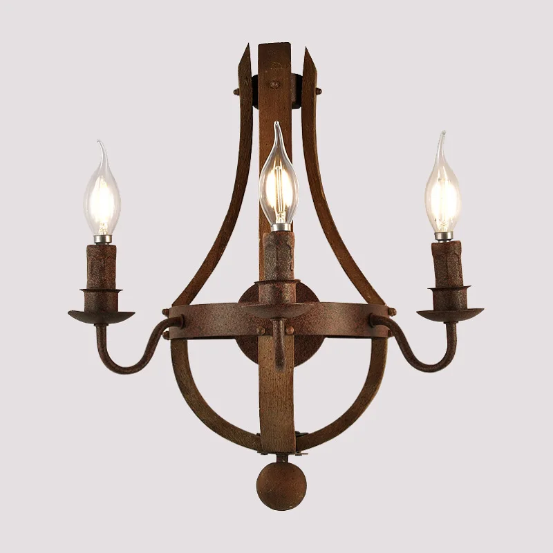 

Cross-border special for creative American country wood wall lamp living room dining room bedroom corridor staircase industrial
