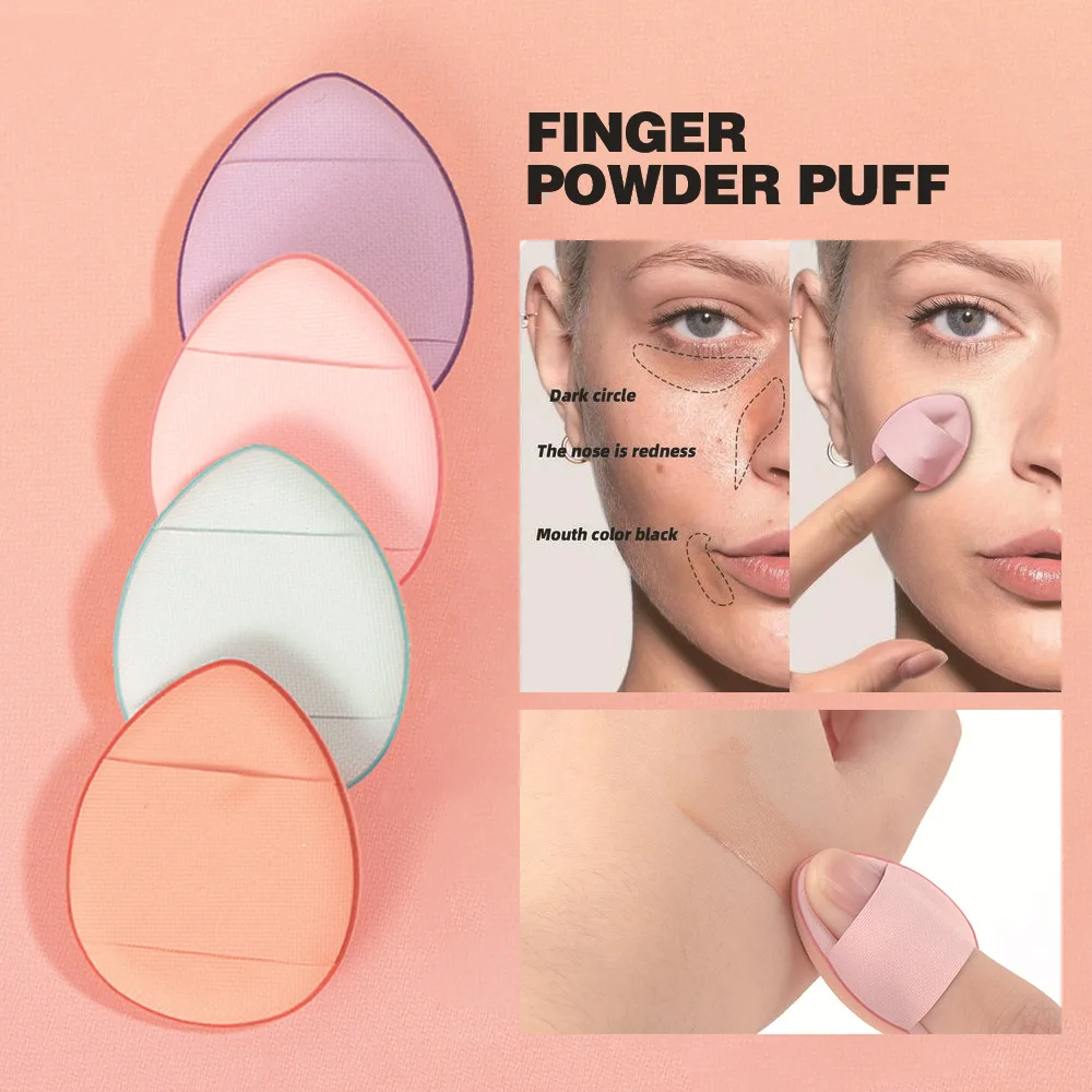 Julystar Portable Air Cushion Mini Thumb Puff Dry and Wet Face Makeup Water Drop Concealer Puff Wholesale Makeup Sponges