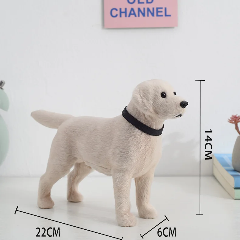 Mini Labrador Simulation Dog Model Toy Puppy Doll Figure Home Decoration Coffee Table Indoor Floor Animal