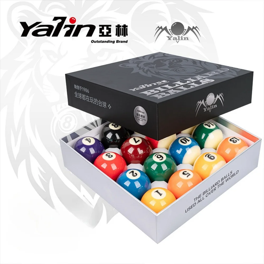 YALIN Club TV-Pro Black Kingkong Phenolic Resin Billiard Pool Ball Set 2-1/4