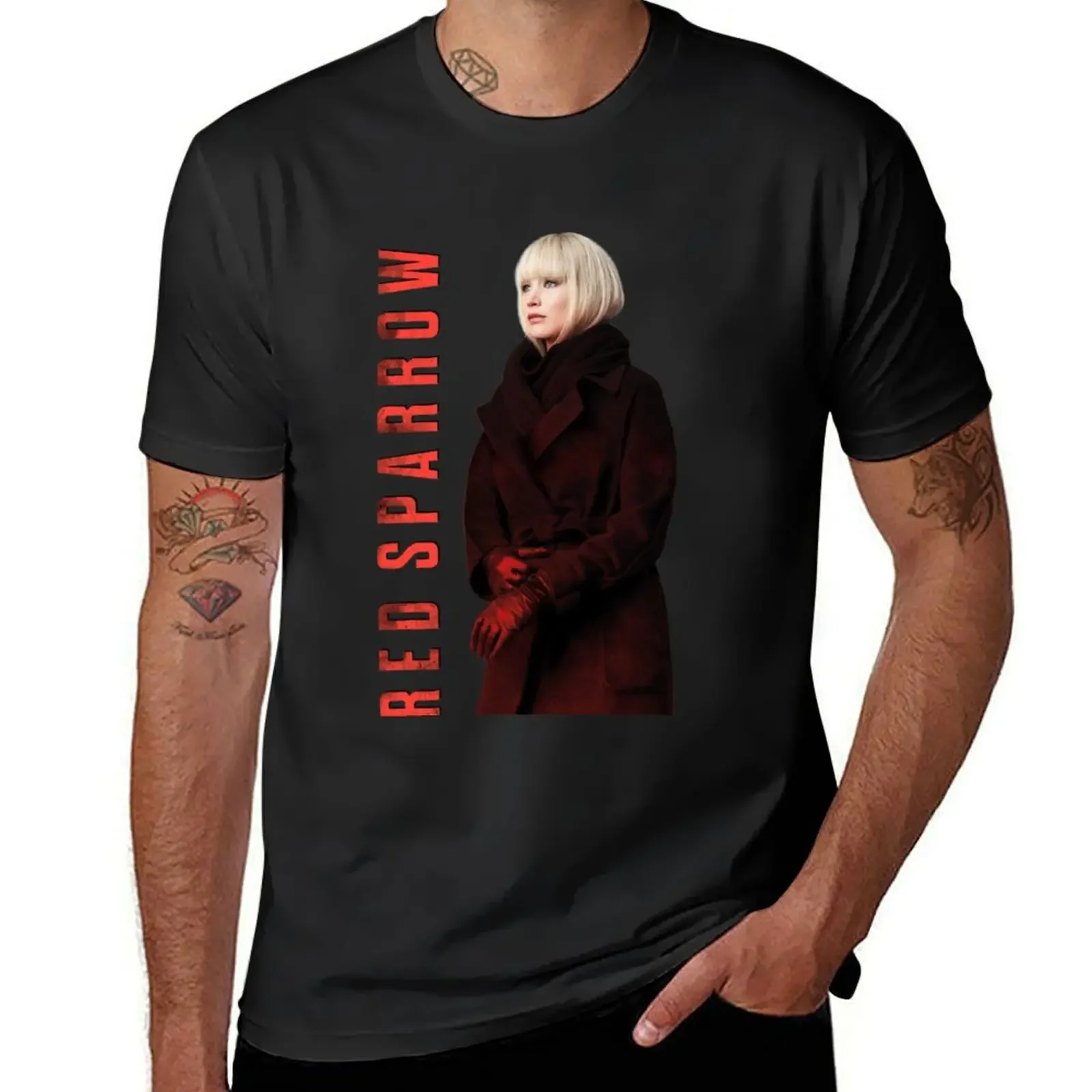 Red Sparrow2018movie - Jennifer Lawrence T-Shirt blacks new edition quick drying t shirt men