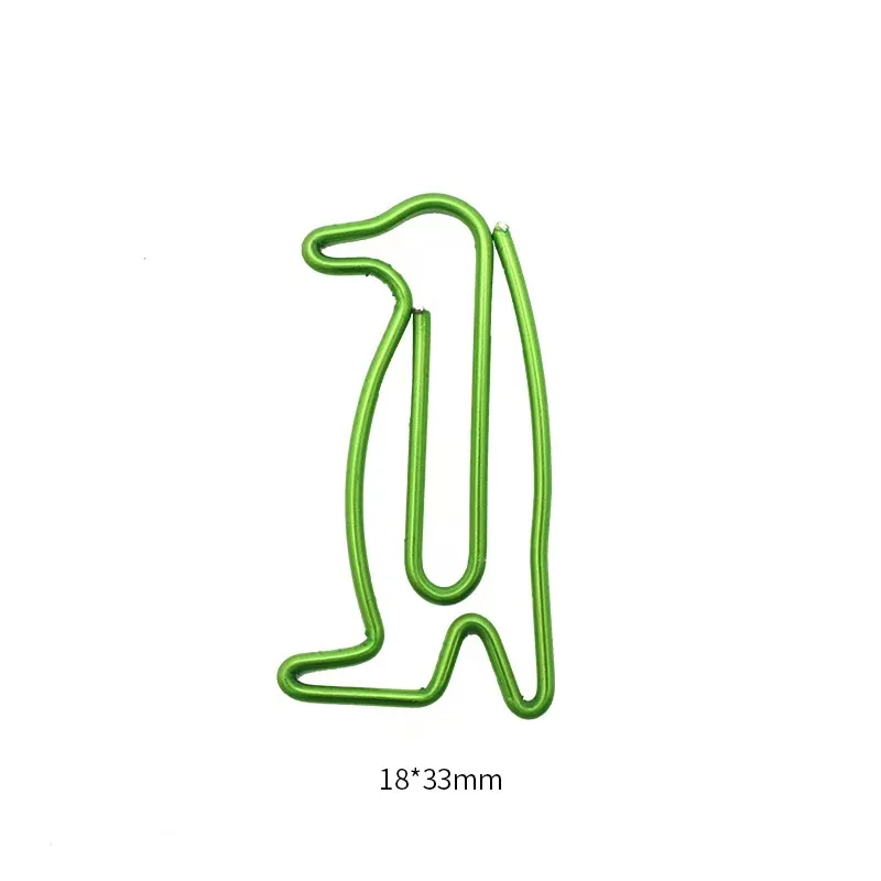 البطريق شكل دبابيس ورق ألوان جديدة الطيور على شكل دبابيس ورق الحيوان مشبك معدني القرطاسية القرطاسية المدرسية دبابيس مكتب الإبداعية