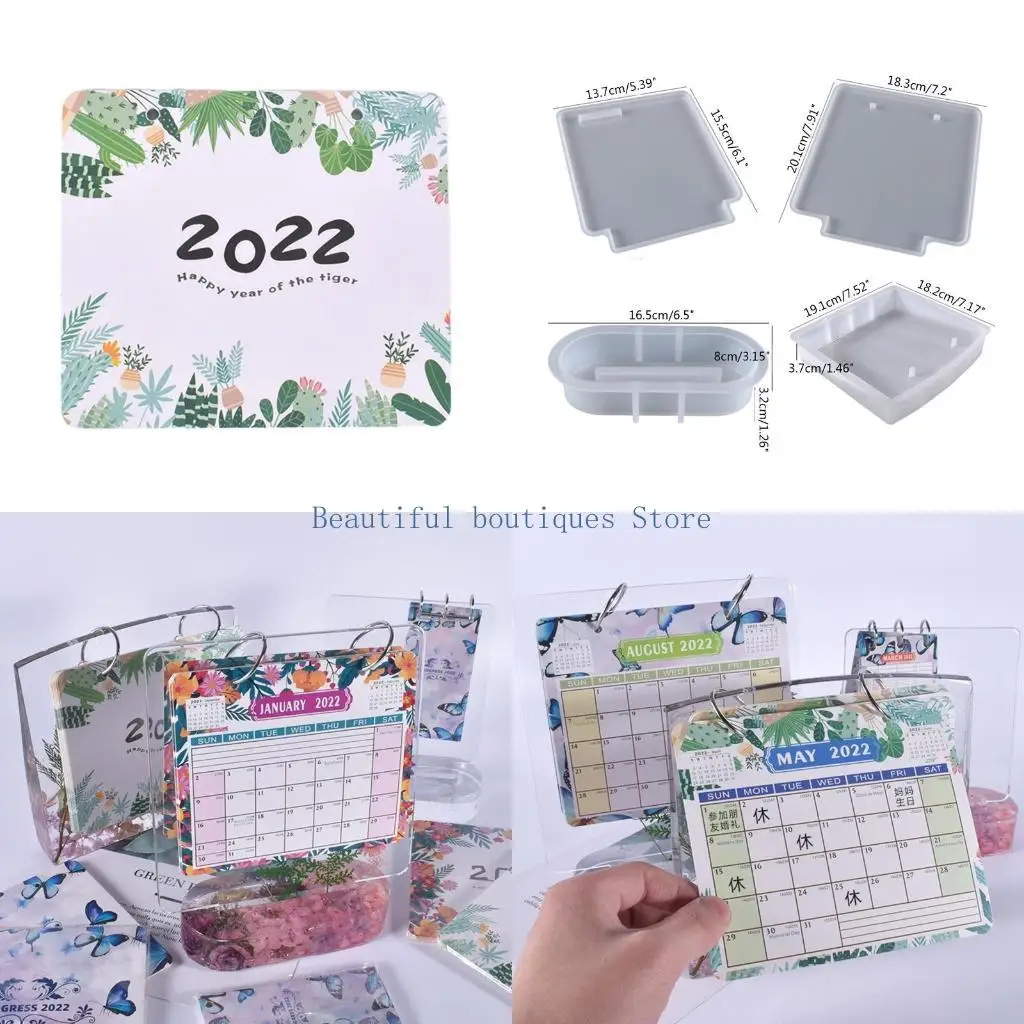 

U4LF Calendar Hanging Board UV Crystal Epoxy Resin Mold Calendar Hanging Listed Mold