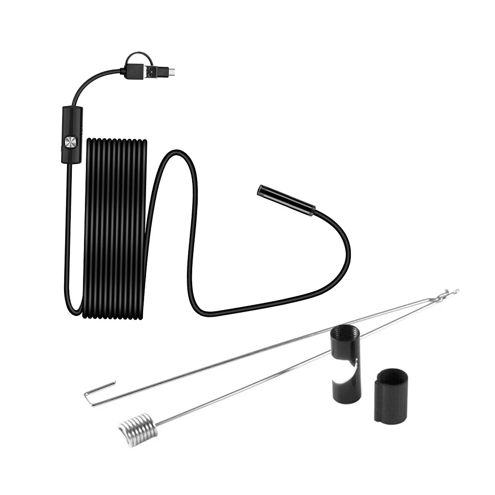 Endoscope Camera 5.5mm IP67 Waterproof Inspection Camera Phone Computer 3-in-1 Endoscope Cam, 10m Cable
