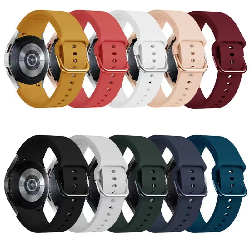 سيليكون حزام لساعة سامسونج جالاكسي 6 4 الكلاسيكية 47 مللي متر 46 مللي متر/47 مللي متر 5 برو 45 مللي متر الرياضة سوار حزام ساعة 7 6 5 4 40 مللي متر 44 مللي متر Correa