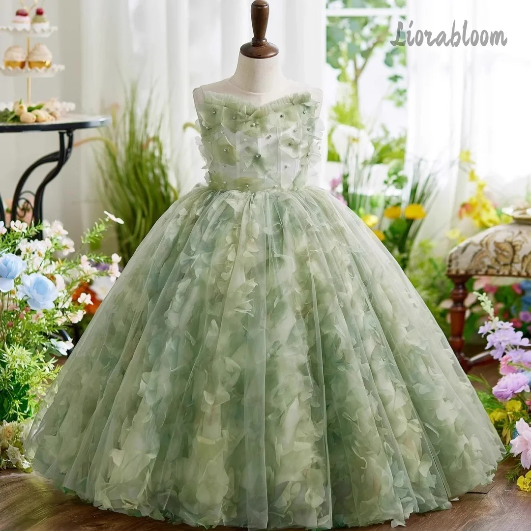 

Custom-Made Girls' Formal Wear Forest Themed Flower Girl DressWomen's Wedding Party Attire Dress свадебное платье