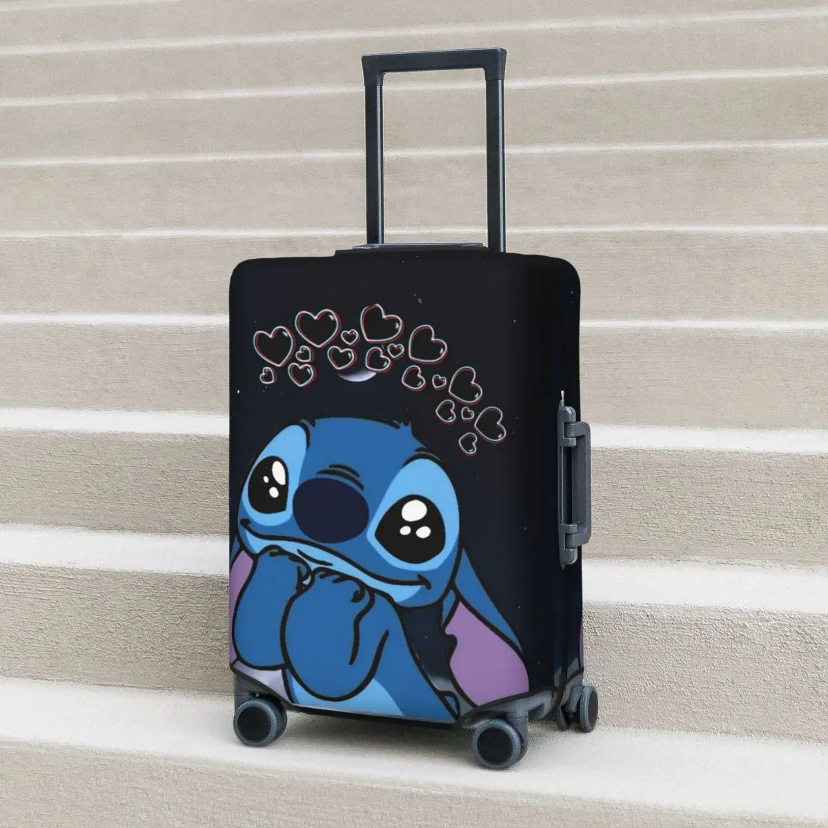 

MINISO Stitch Suitcase Cover Graphic Printing Business Protector Holiday Useful Luggage Accesories