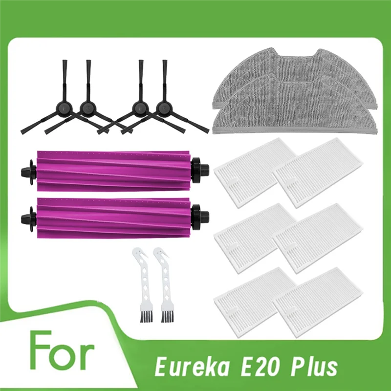 Акция! Для робота-пылесоса Eureka E20 Plus, аксессуары, основная роликовая щетка, фильтр, ткань для швабры, запасные части, щетка