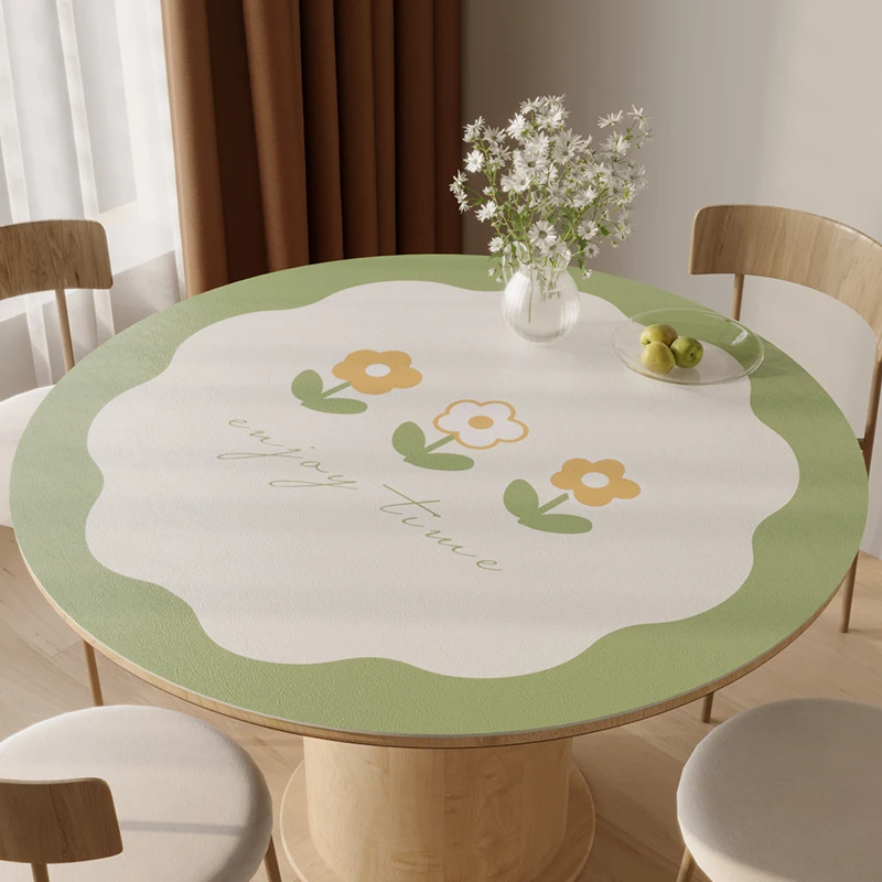 Pu Leather Small Table Round Table Covers Tablecloth Nordic Tea Coffee Tablecloths Home Kitchen Decor Placemats Mat Dec