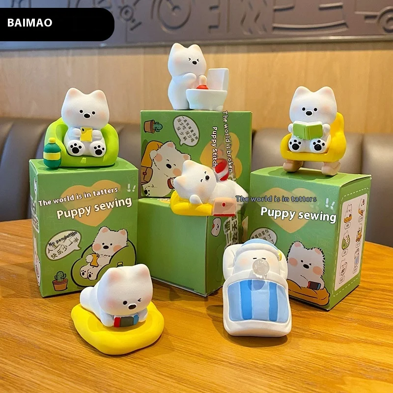 Baimao Original Xigaodi Dog Blind Box Daily Display Resin Decoration Creative Doll Decompression Home Desktop Decoration Gift