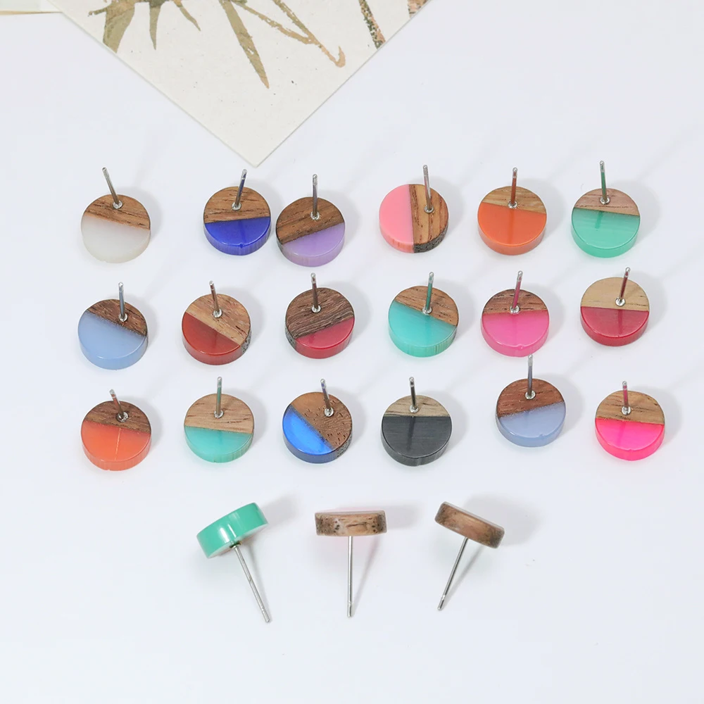 

Cordial Design 100Pcs 10*10MM DIY Charm/Earrings Stud/Hand Made/Round Shape/Natural Wood/Jewelry Findings & Components #18470