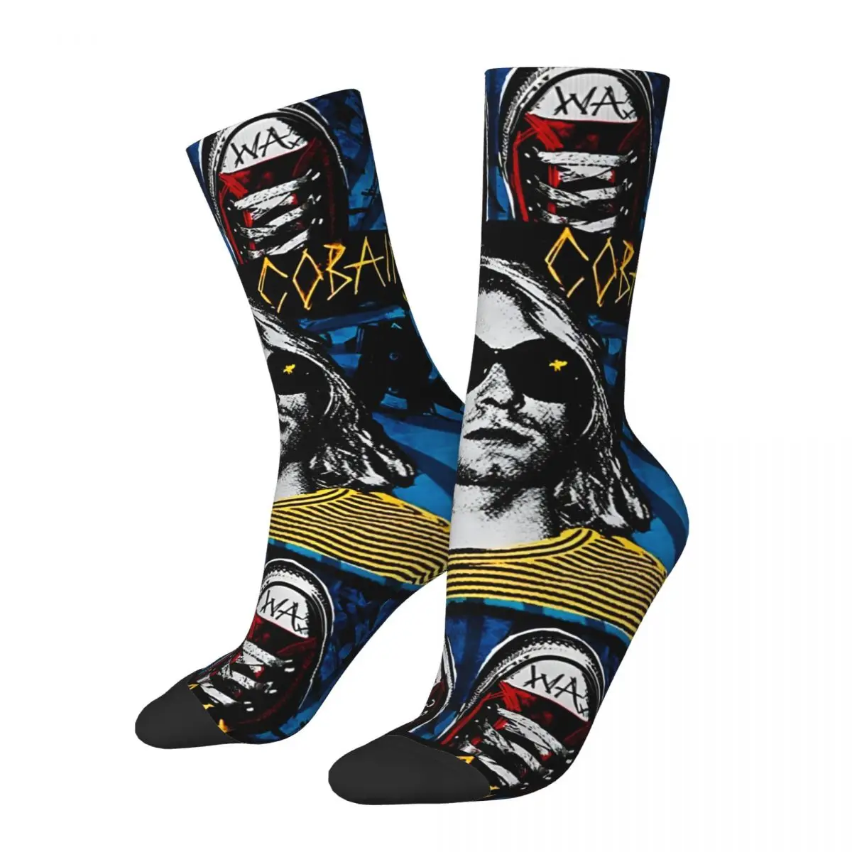 Vintage Legend-Band American Men's compression Socks Unisex Kurt-Cobain Harajuku Seamless Printed Novelty Crew Sock