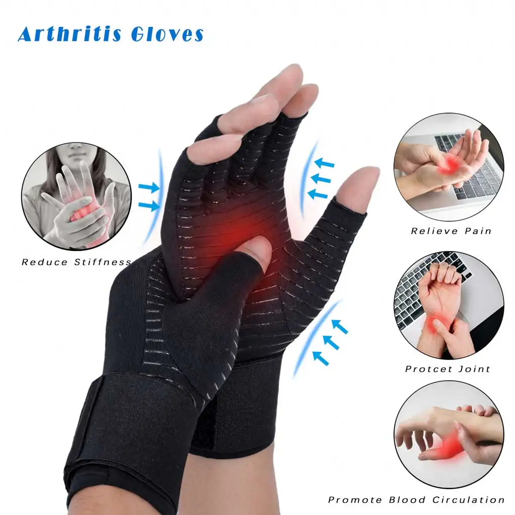 

1 Pair Portable Training Glove Health Care Workout Gloves Comfortable Elastic Mitts Joint Anti-skid for Outdoor Sporting