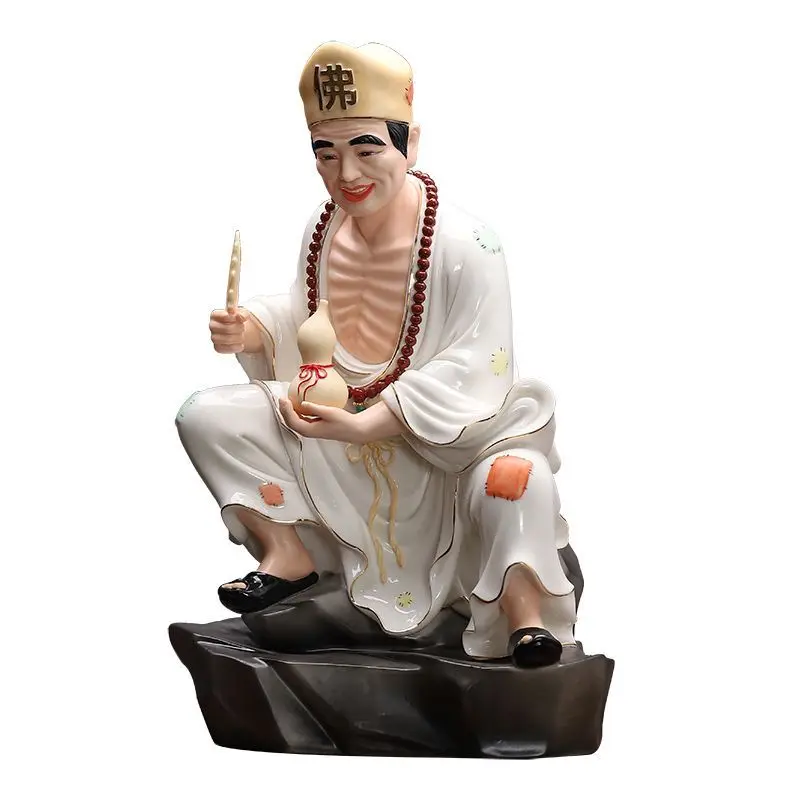 

Ceramic Jigong statue home offering ornament