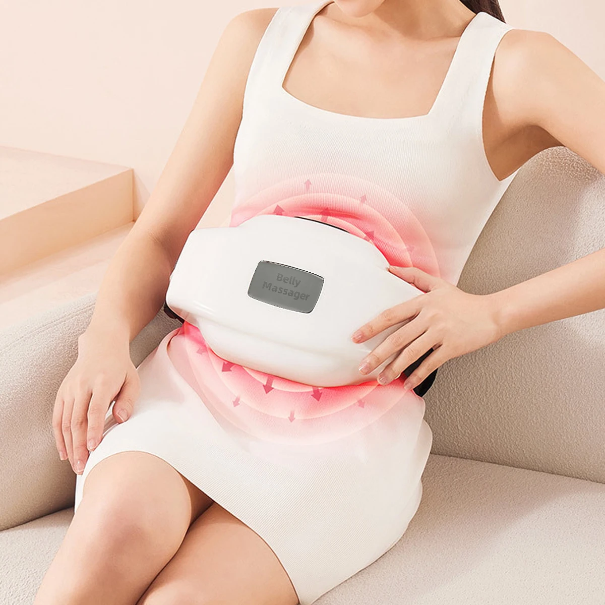 Multi functional stone massager for abdominal massage, a powerful tool for massaging the stomach. It warms the uterus, stomach,