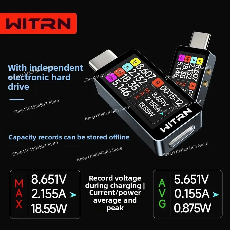 USB-тестер PD3.1 Type-C Вольтметр Амперметр |   Цифровой мультиметр с цветным экраном 28 В, MacBook, быстрые зарядные устройства |   ПИТАНИЯ CC1