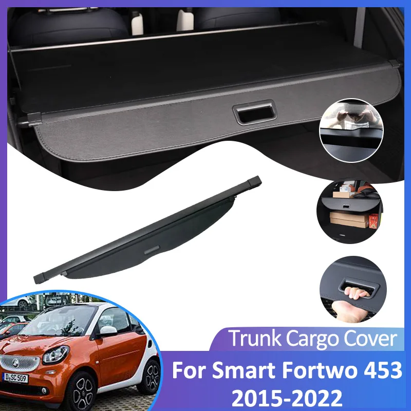 

For Smart Fortwo 2015~2022 2020 C 453 A453 Auto Rear Trunk Cargo Cover Retractable Luggage Curtain Car Accessorie Shield Shade