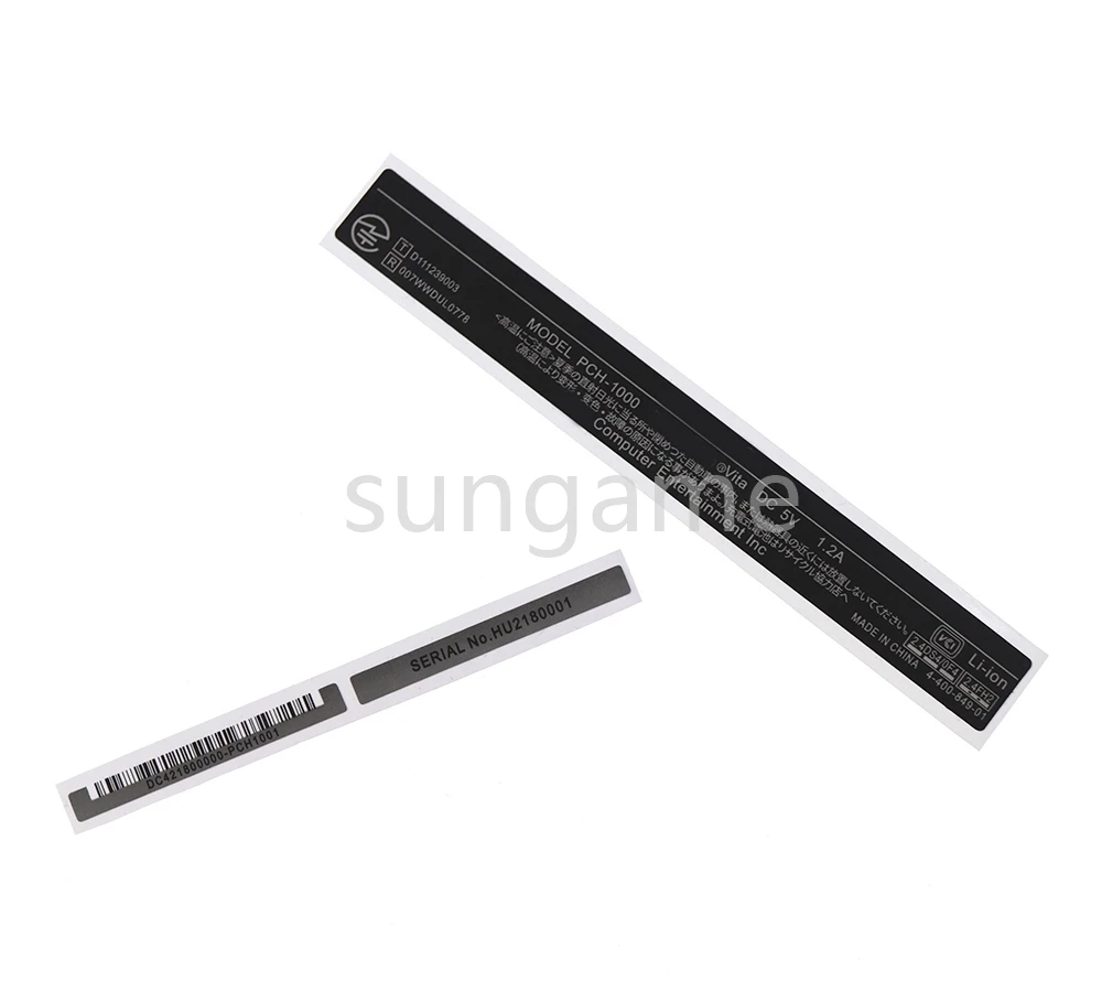 50 Sets Host Shell Etiketten Ersatz für PS Vita PSV 1000 PSV1000 Abdeckung Silber Rand Streifen Rückseite 3-in-1 Aufkleber