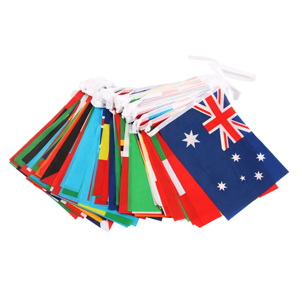 National String Flag Banner 100 Countries World Flags Small Flags Hanging Flags for Bar Decoration game flags
