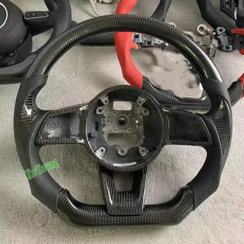 For BYD Tang DM EV (No Paddle Shifters) Customize D-Shape 100% Real Carbon Car Steering Wheel