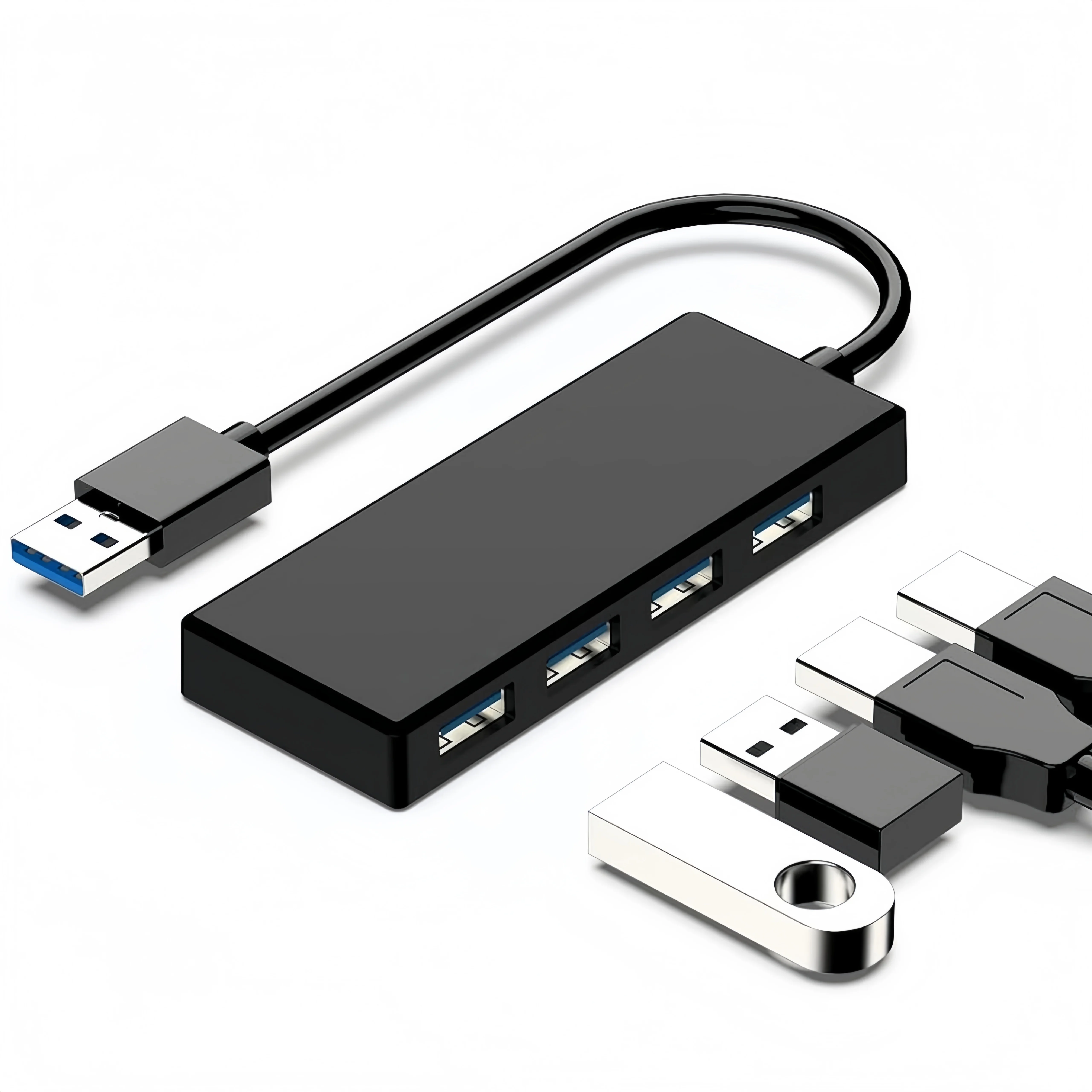 10PCS USB Hub 3.0 Fast Data Transfer Usb3.0 4 Por Hub Compatible With Windows PC Mac Printer Mobile HDD For Laptop Usb 3 .0 Por