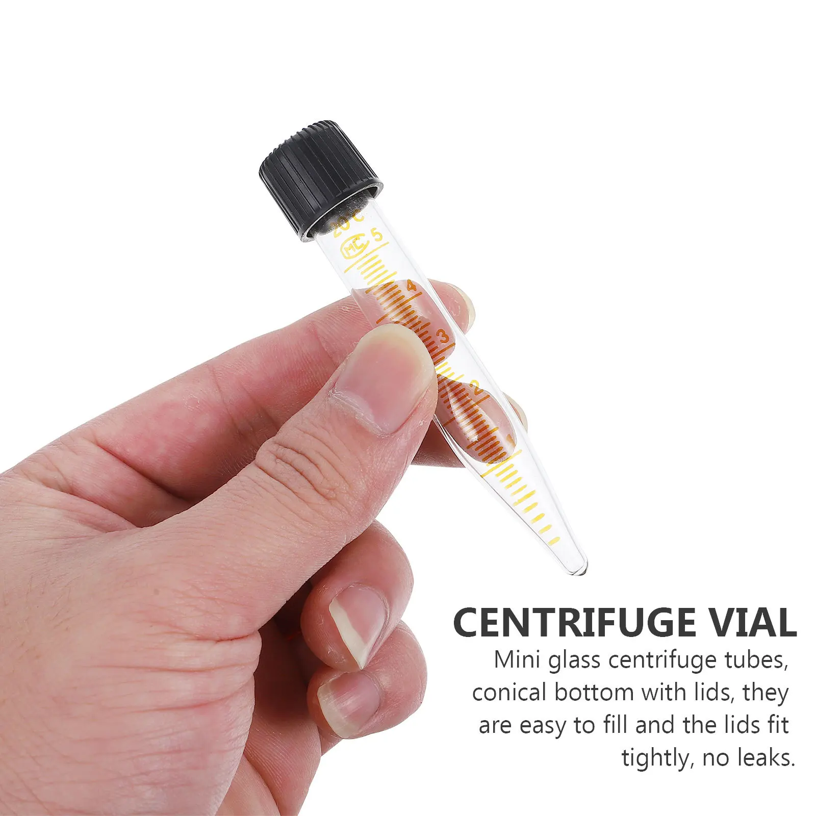 

10 Pcs Mini Transparent Laboratory Test Tube Accessories Sample Storage Container Glass Containers