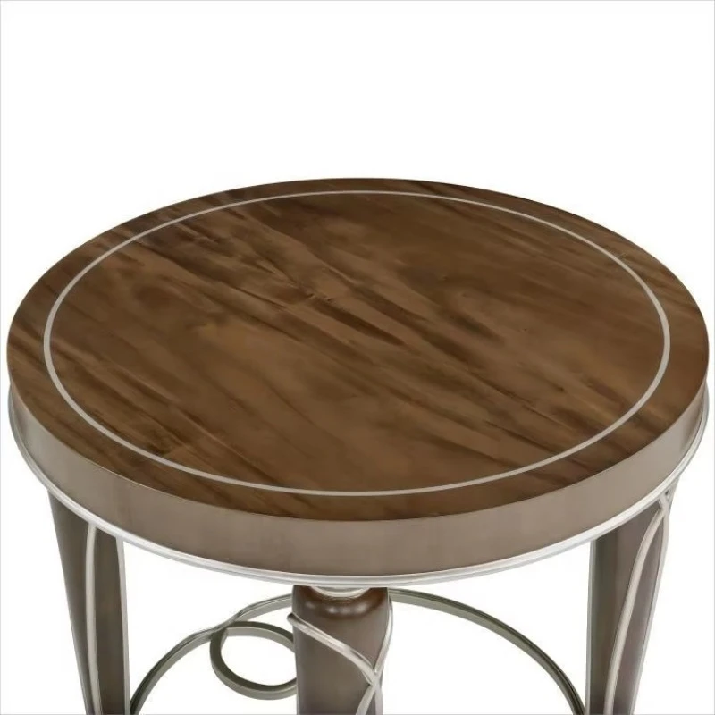 

High Quality Luxury Modern Round Wood Side Table for Living Room Custom