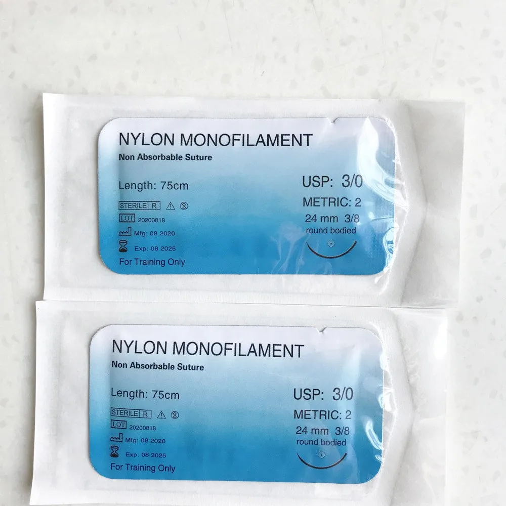 5 قطعة خياطة الأسنان إبرة جراحية للأسنان موضوع طبي خياطة الممارسة الجراحية عدة مظاهرات التدريس 2/0 3/0 4/0