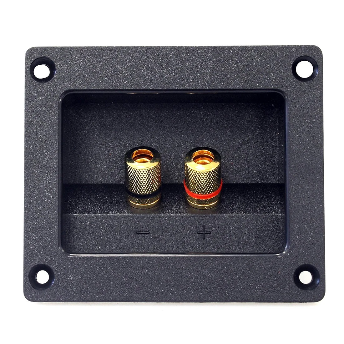 2 stücke DIY Auto Stereo 2-Wege-Lautsprecher Box Terminal Spring Cup Anschluss Bananen buchse und Stecker Subwoofer Stecker 93x80mm schwarz