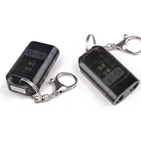 EDC Keychain LED Flashlight USB Rechargeable Torch Work Light Mini Outdoor Camping Pocket Lantern Portable 8Modes Warning Lights