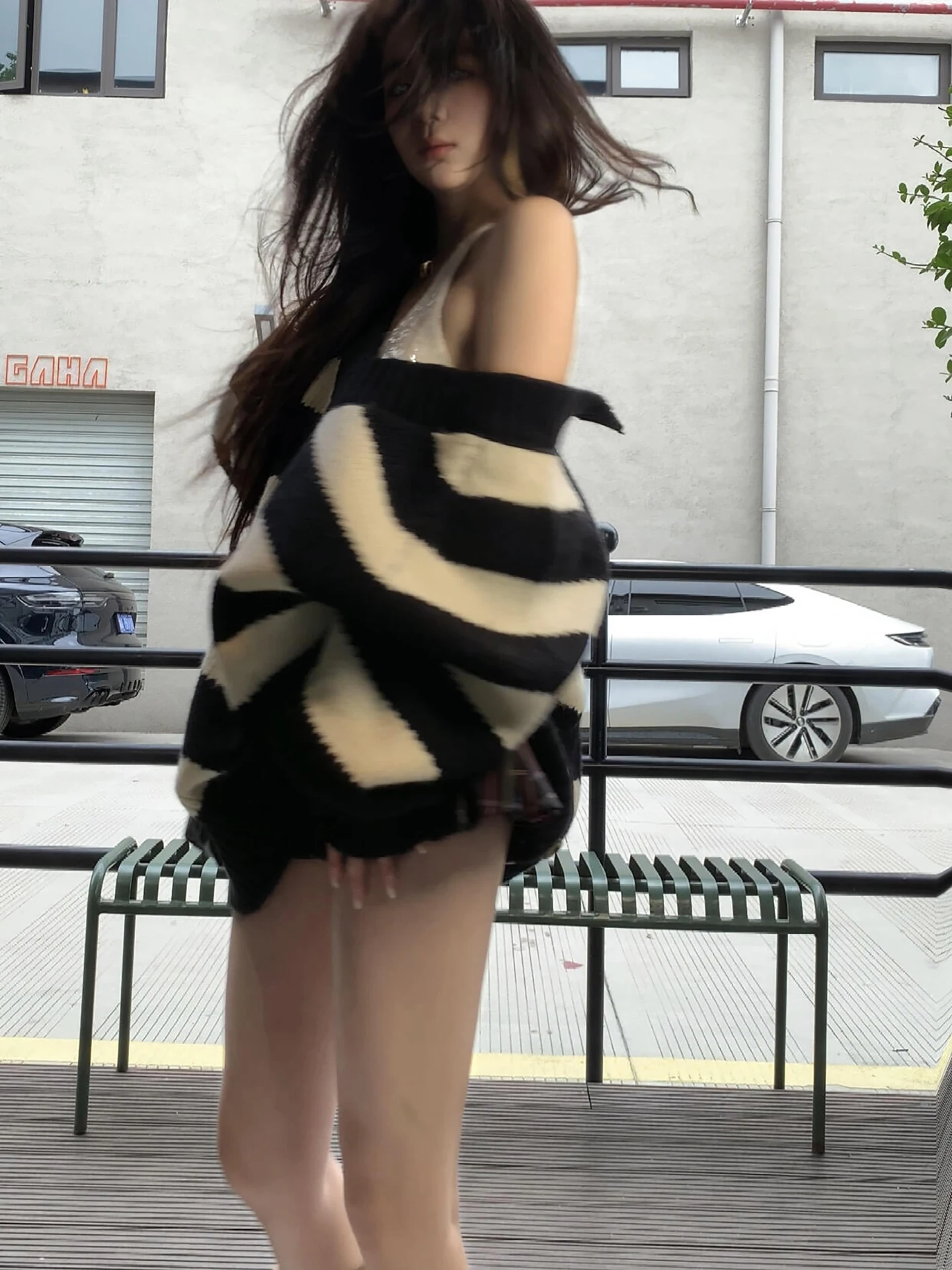 

Свободный вязаный открытый кардиган в белую полоску, женский осенне-зимний ленивый высококачественный новый дизайн, верхняя одежда