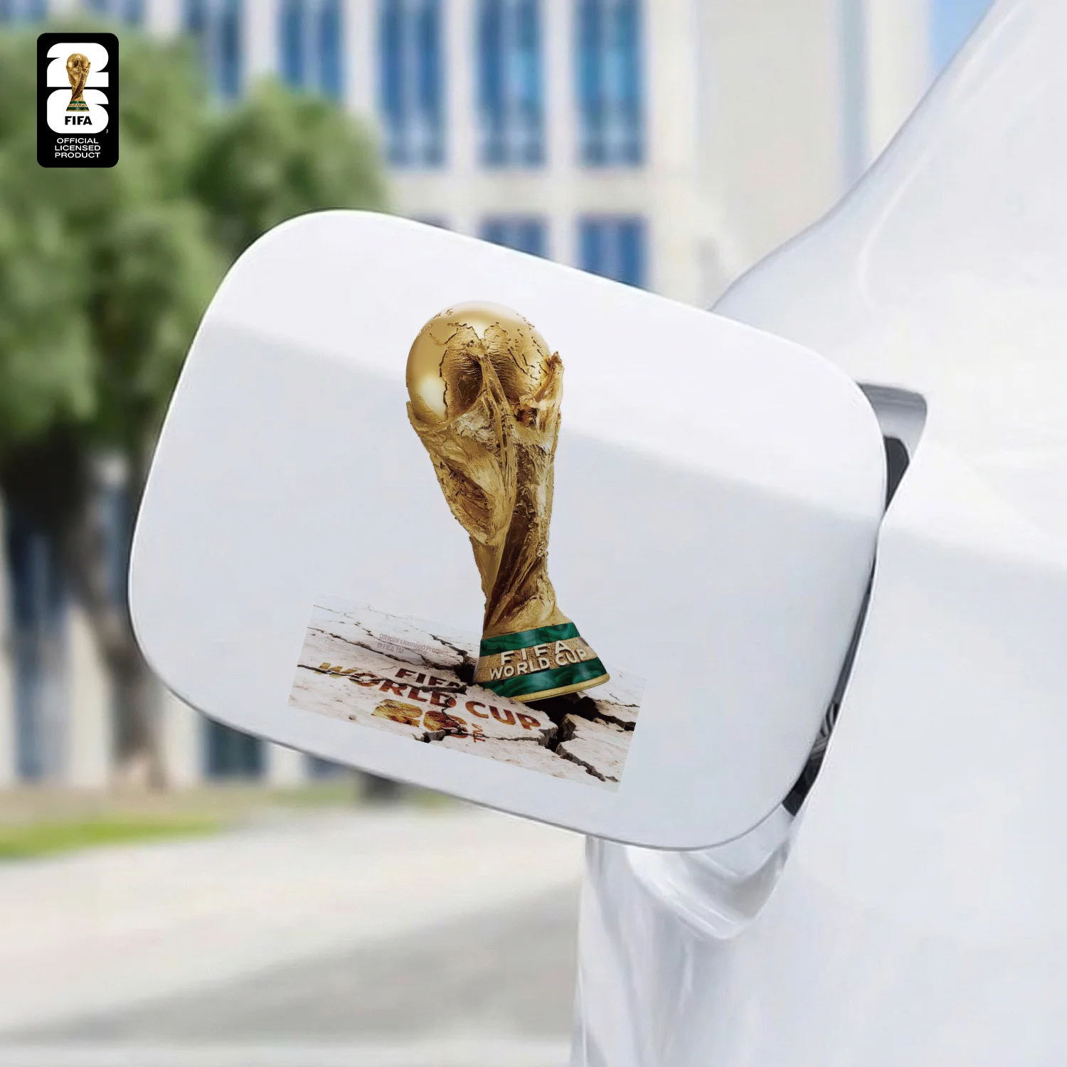 FIFA World Cup 2026 Car Decal Official World Cup Car Sticker with Trophy, Host City & Mascot Design - Waterproof Sticker for Car view 5