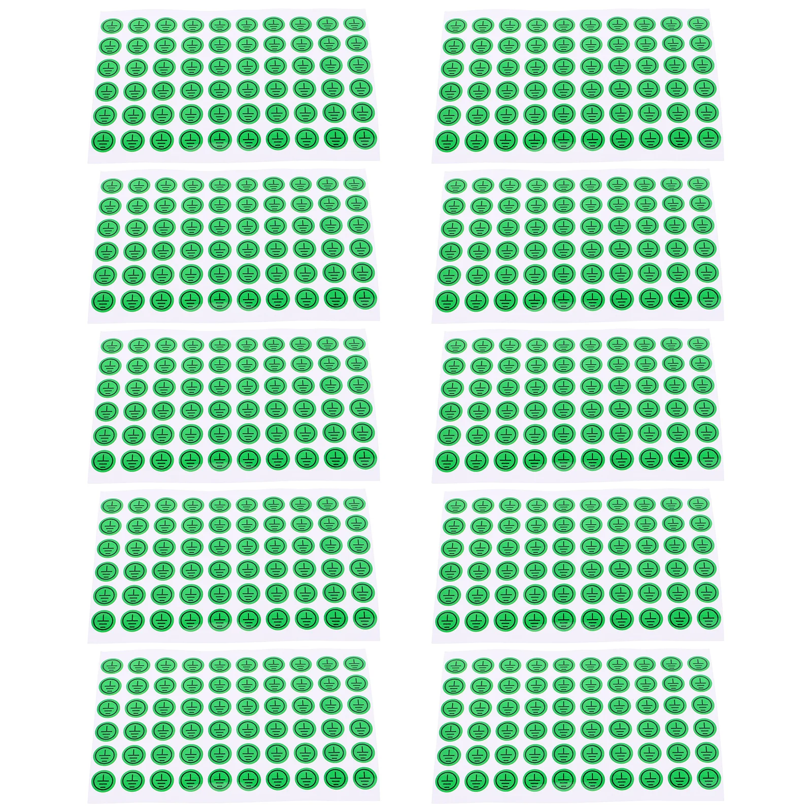 10 Pcs Ground Wire Identification Sticker Stickers Electric Fence Accessories Sign Do Not Touch Equipment Decals Warni