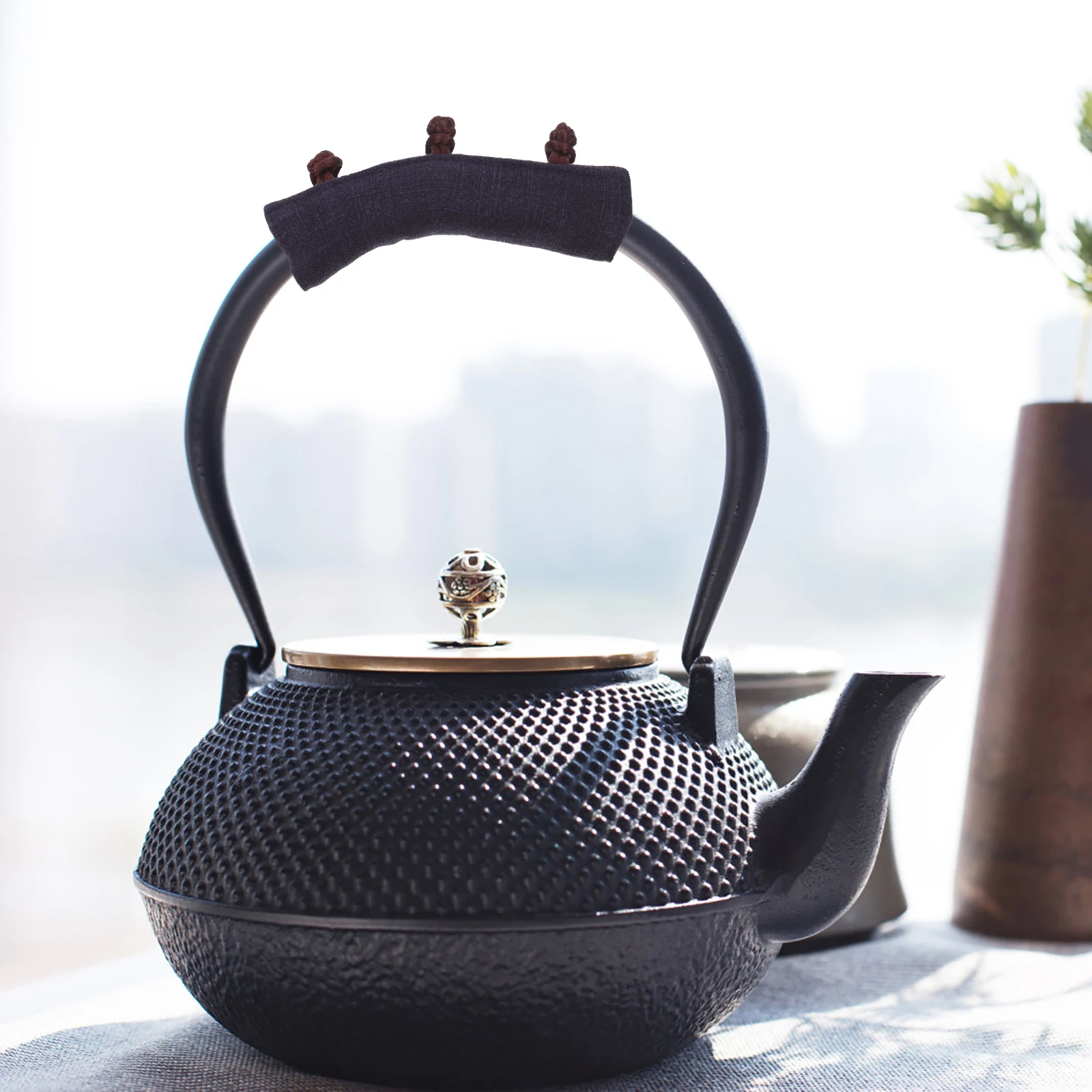 

Heat-Resistant Teapot Handle Cover Sleeve Anti-Scalding Cotton Linen Kitchen Safety Protector Pot Handle Covers