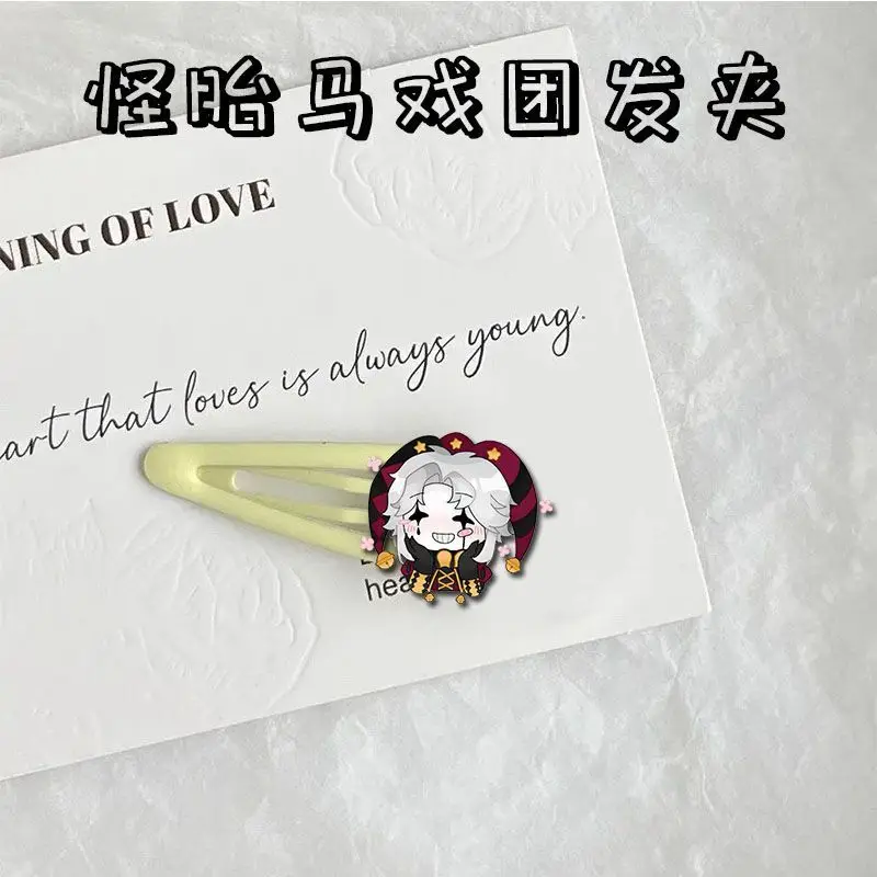 4PCS The Freak Circus  Accessories Jewelry Props Cosplay Costume Hair Clip Hairpin Headwear Anime Hair Halloween Gift