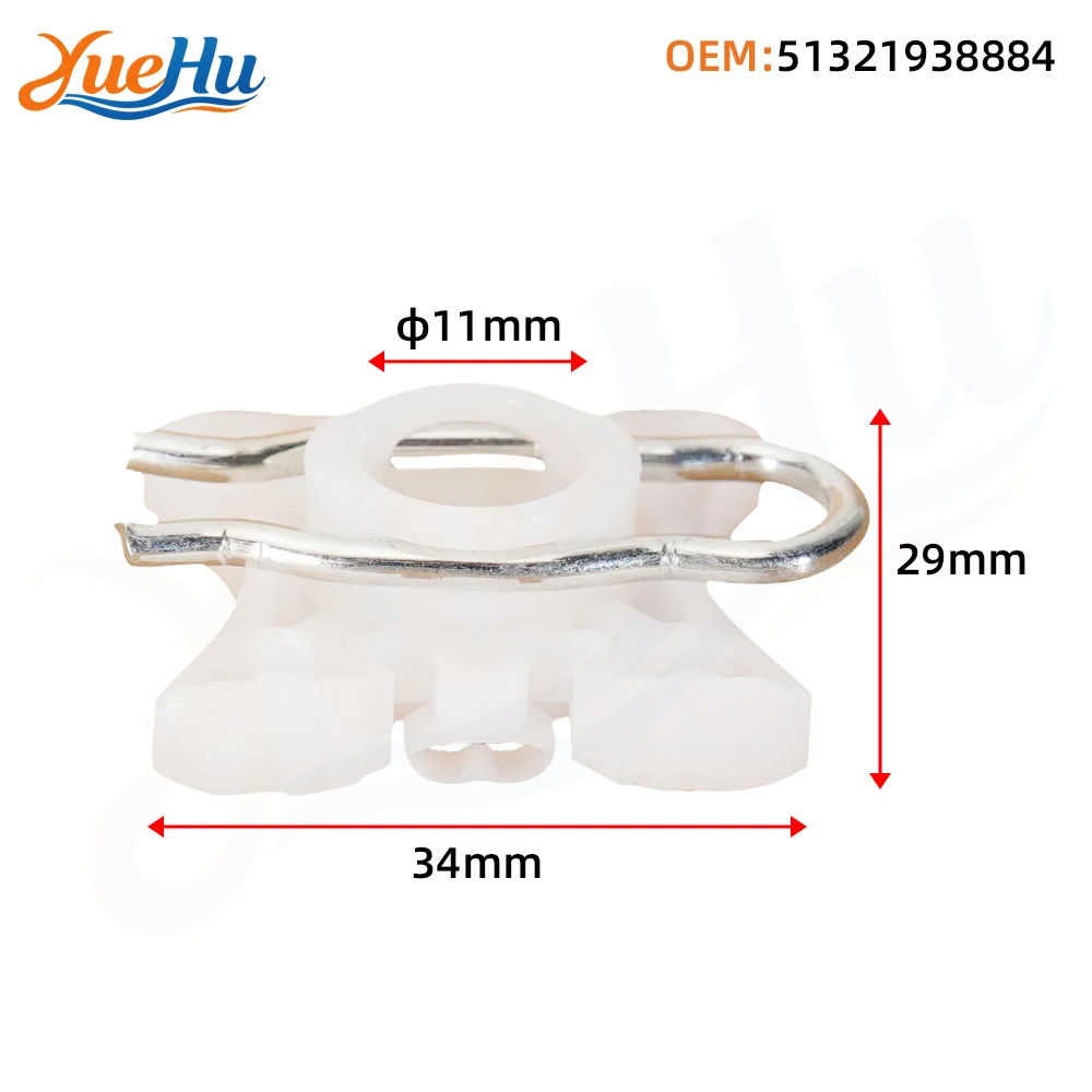 YUEHU 20PCS Window Regulator Guide Clip 51-32-1-938-884 for BMW E36 E92 E34 E32 E85 Z3 Z4 51321938884