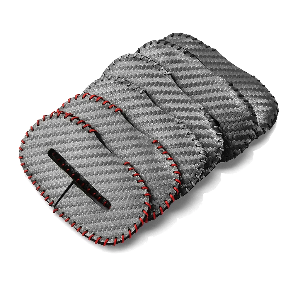 Carbon Fiber Universal Car Seat Belt Buckle Clip Protector leather Interior Button Case Anti-Scratch Cover Safety Accessories
