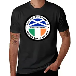 Scotland Out of Britain - Britain Out Of Ireland - SNP - SF- Celtic Saor Alba T-Shirt vintage clothes mens tall t shirts