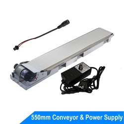 550mm Small Conveyor with Power Supply Width 90mm 140mm 190mm Metal Frame Linear Speed 20mm/s