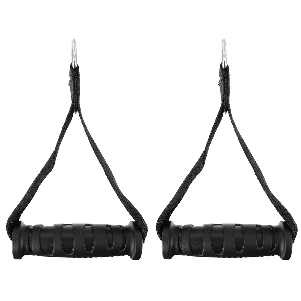 2 Buah Pegangan Kebugaran Untuk Resistance Band, Aksesoris Mesin Kabel Heavy Duty, Pegangan Anti Selip, Tali Latihan, Olahraga Gym Rumahan, Tarik