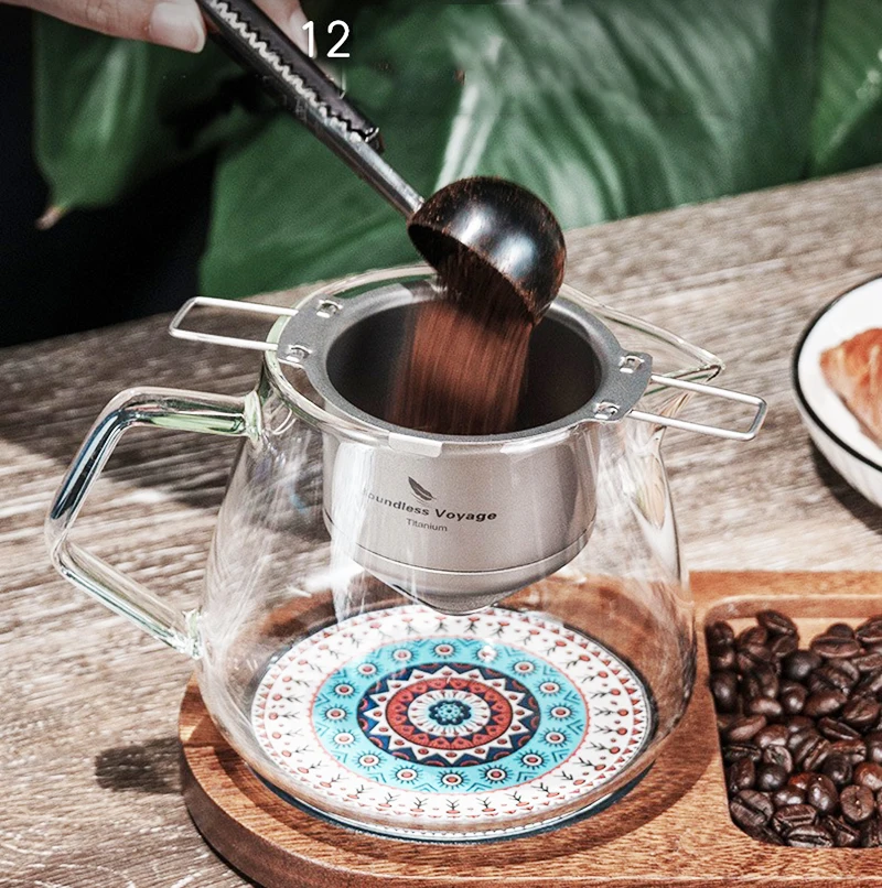Titanium Reusable Coffee Filter For Pour Over And Drip Coffee Maker Ti6002p Fine 120 Mesh Tea Leak Outdoor Home Filter